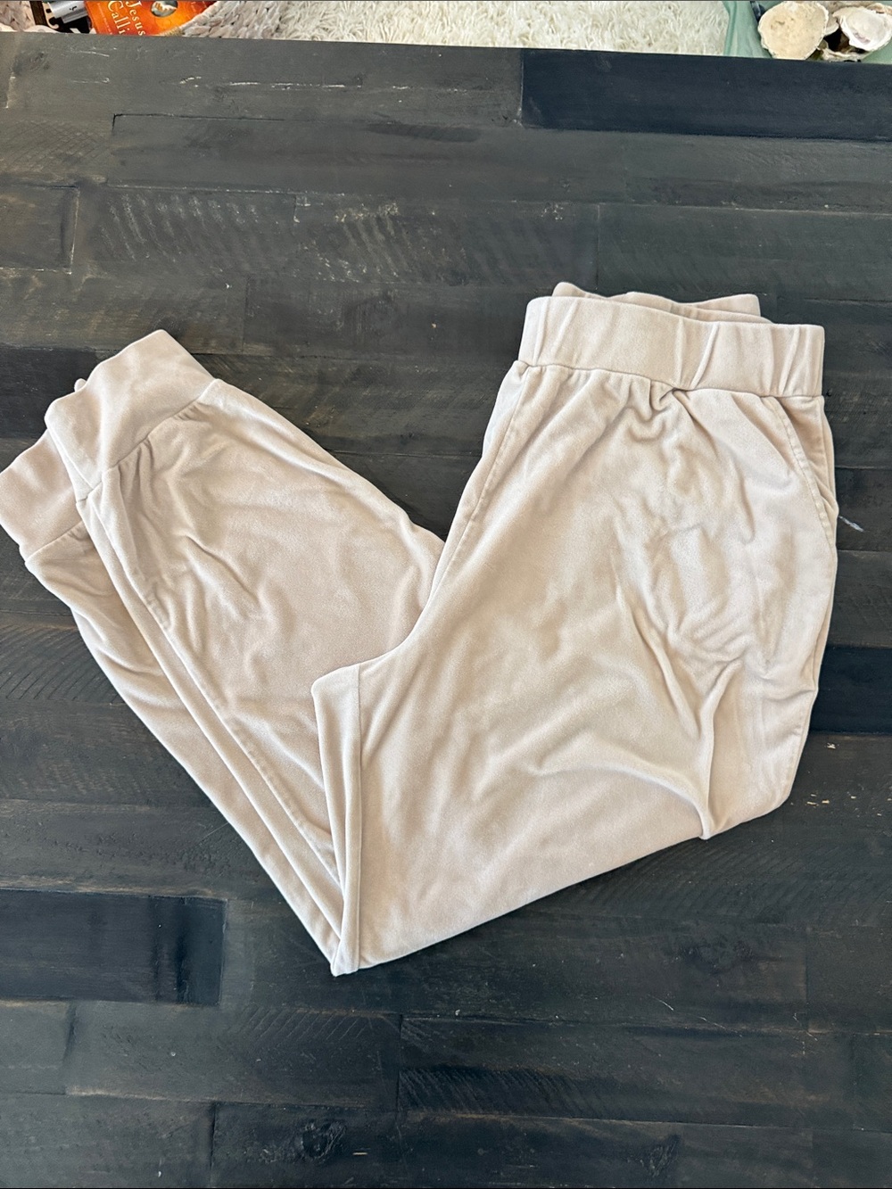 Cable & Gauge Light Beige Cozy Jogger Pants